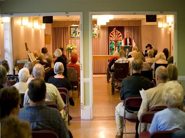 Services are held weekly in the chapel